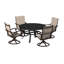 4 - Person Patio Dining Set Umbrella Hole Included Round Table