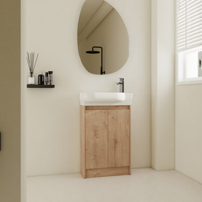 Meuble-lavabo de 23 po avec lavabo. Style compact et moderne. Performance de la porte à fermeture en douceur. Vaste espace de rangement. Aspect châtaignier noir. Unité de lavabo simple à décontamine. Technologie. Technologie. Options généreuses.