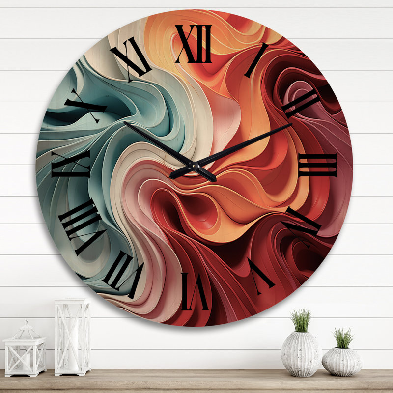 Horloge murale en bois massif Korsica, Très grand
