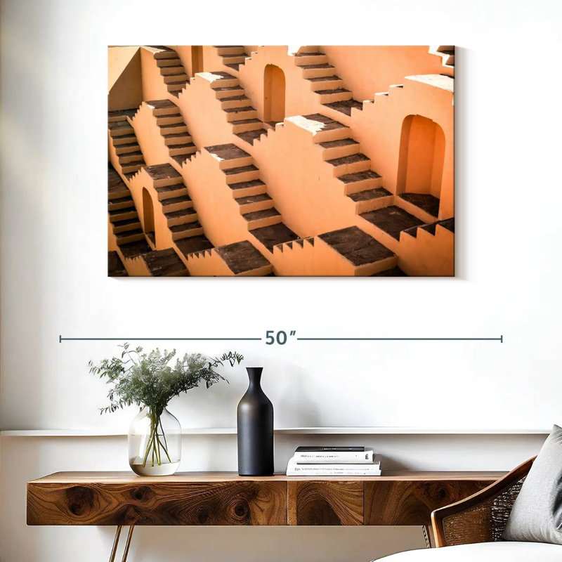 Indian Stepwell, 26" H x 39" W