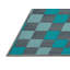 Tapis gris à carreaux lavable à la machine