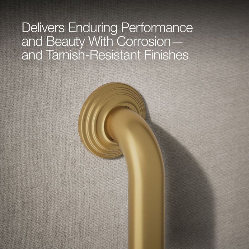 Traditional Grab Bar, 24"W, Vibrant Brushed Moderne Brass