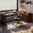 Light brown Rectangular Solid Wood with 3 drawers desk-1357966177