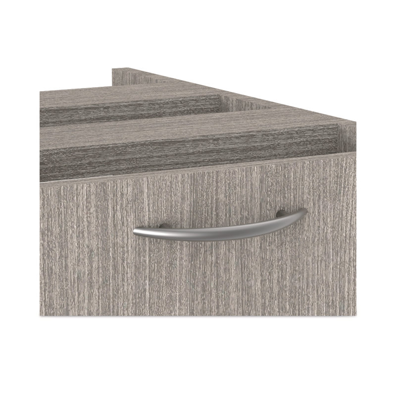 Gray Lockable 2-Drawer Legal Size Pedestal File Cabinet