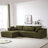 Modern Chenille Upholste Sectional Sofa Couch Set,Modular 108" L Shaped Sectional Living Room Sofa Set With 6 Pillows,Free Combination Sofa Couch For Living Room,Bedroom(Left Chaise)-576085937