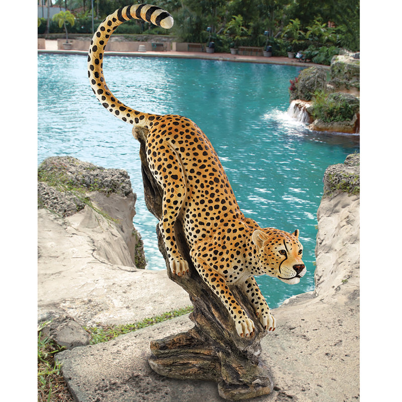 Stalking the Savannah Cheetah Statue