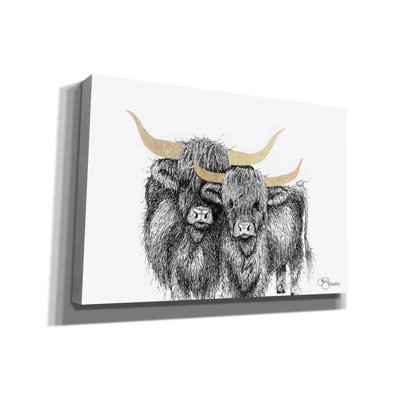 'Highland Cattle' by Hollihocks Art, Canvas Wall Art