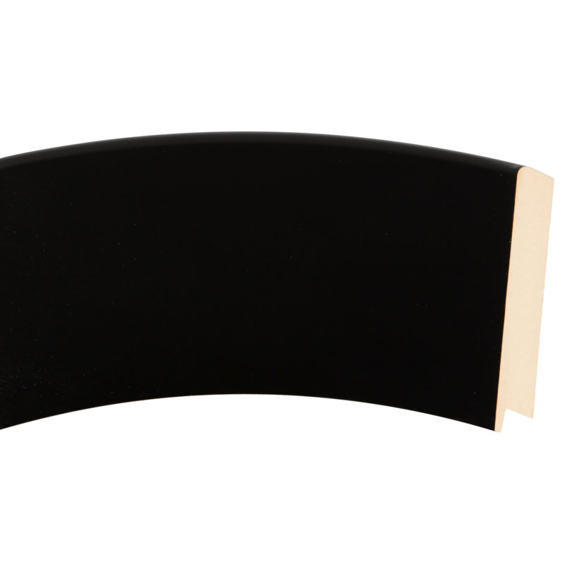 Mahika Round Mirror, 25" H x 25" W, Matte Black