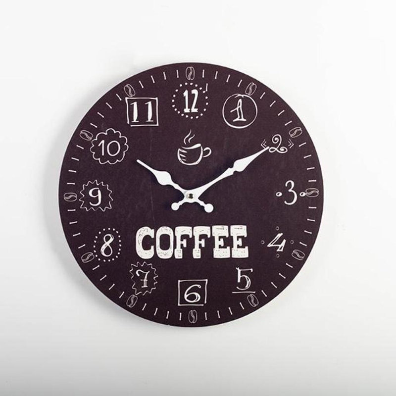 Horloge murale, heure du café