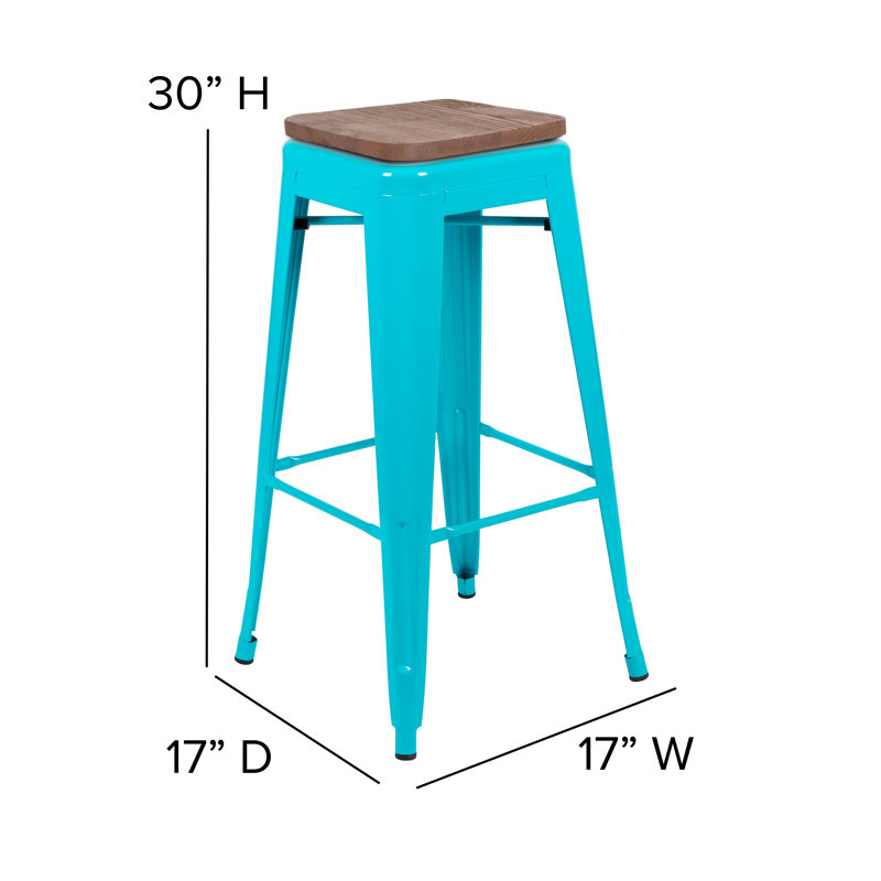 Tabouret à hauteur de comptoir 24 po Gladus, 4, Tabouret 30 ", Bleu sarcelle