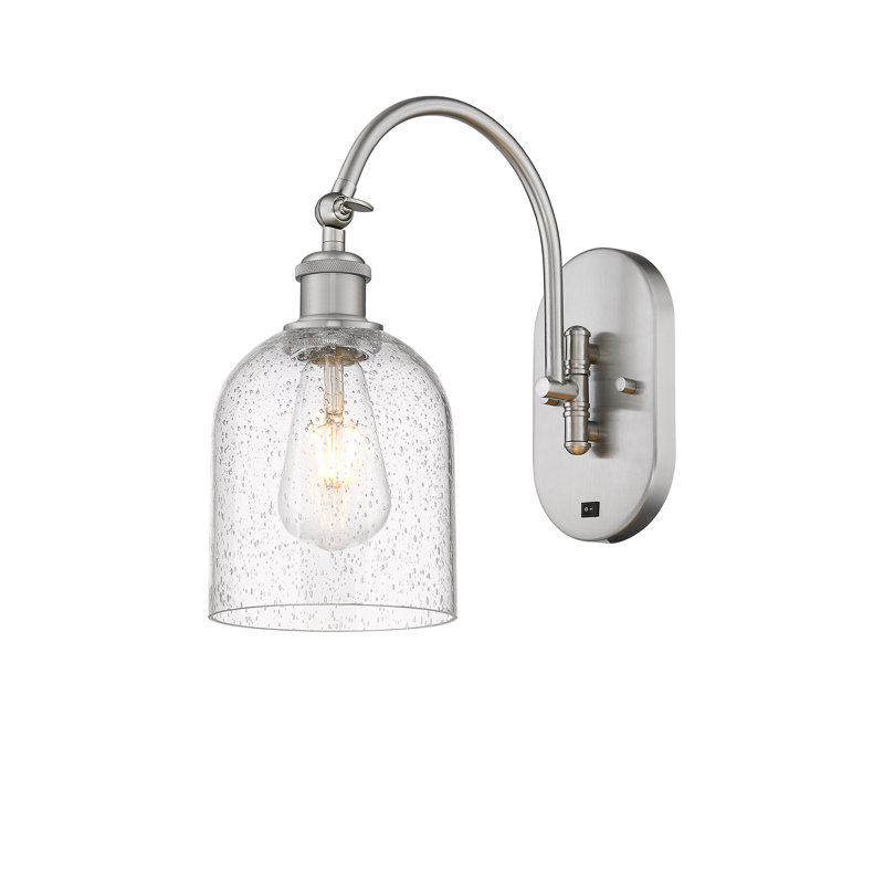 Odaniel Steel Armed Sconce, Seedy, Brushed Satin Nickel