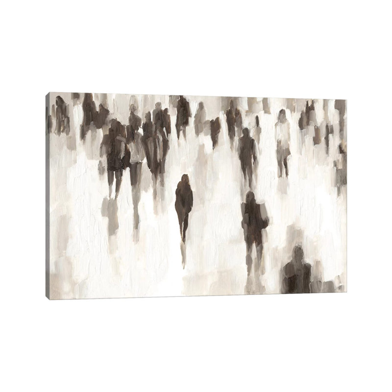 Reproduction d’art, "commuters I" par Ethan Harper, Toile tendue, H 8 po x l 12 po x P 0,75 po, Pas de tapis