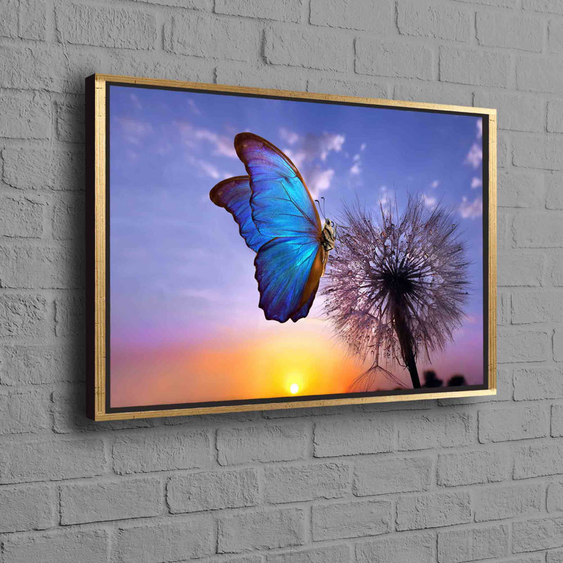 Print on Canvas, 80cm H x 110cm W, Framed Print without Mat, Gold