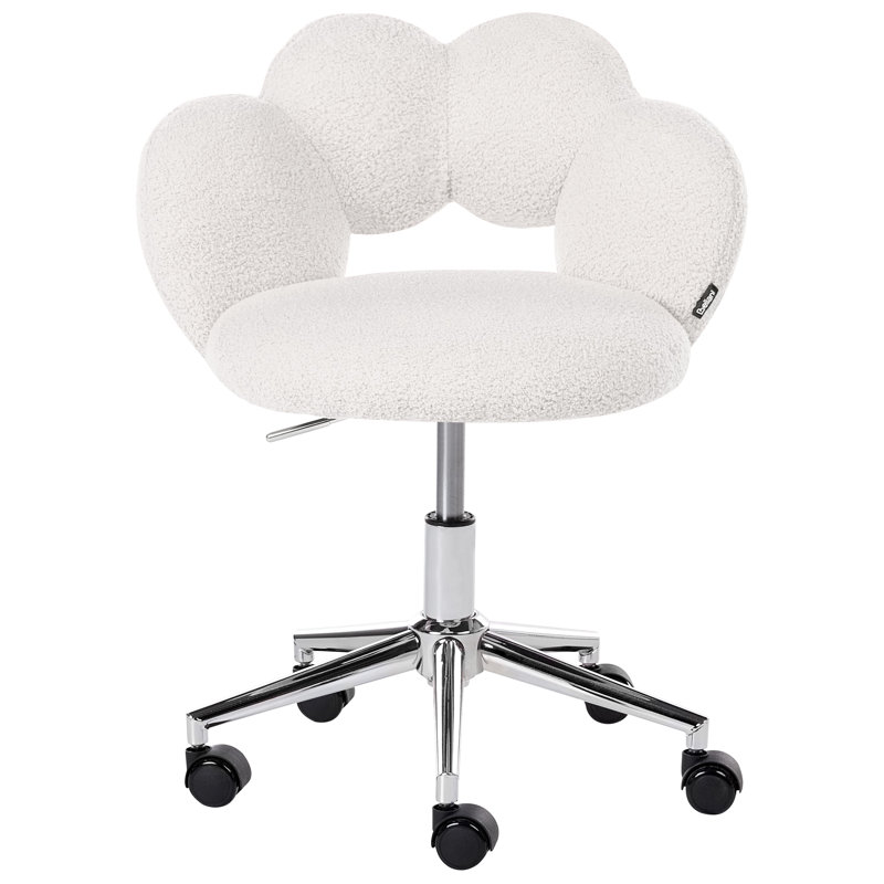 Polyester Office Chair, White