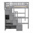Full Size Solid Wood Loft Bed With Built-In Desk, Bookshelves And Storage Staircase-1552708993