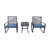 2-Person Outdoor Patio Bistro Metal Rocking Conversation Set With Table-300585308