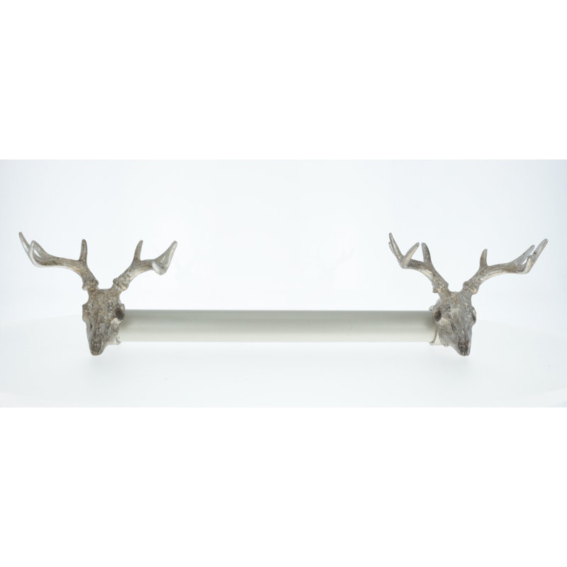 Islais Adjustable Single Curtain Rod, Silver, 1" H x 48" W x 1" D