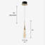 Luminaire suspendu en verre à 1 lumière Zaren-1177088256