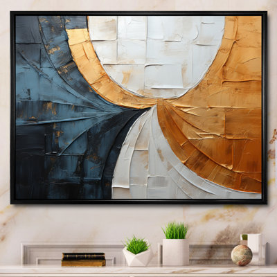 Isbel, gris doré, géométrie brillante X sur toile