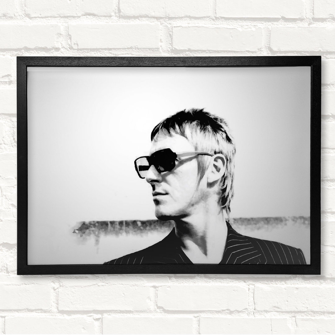 Paul Weller Shades - Geschlossener Eckrahmen Kunstdrucke auf Holz