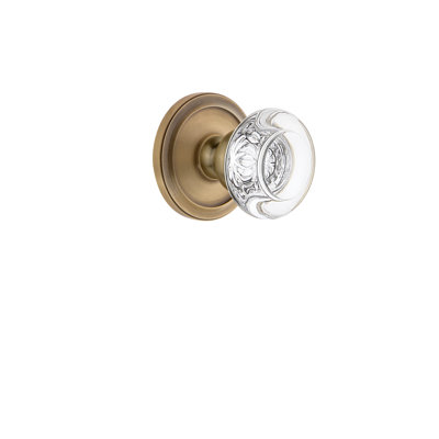 Grandeur Circulaire Rosette Double Dummy with Bordeaux Crystal Door Knob