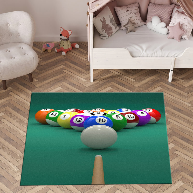 Floral Pattern Non-Woven Soft Printed Rug in Vibrant Colors Ideal for Living Room or Bedroom Decor, Square 2'8"