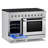 Hauslane 48" Dual Fuel Range In Stainless Steel | 8 Burners Up To 20,000 Btus | 6.7 Cu. Ft. Double Convection Oven With 5 Rack Positions | Convertible Ng/Lp | Cool-Touch Triple-Layer Door-120706431