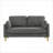 Sofas, Modern Minimalist 2-Seater for Small Spaces | Light Gray Polyester