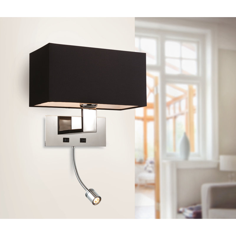 Prince Armed Sconce, Black