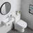 MOHOME 10'' Ceramic Rectangular Bathroom Sink-86125645