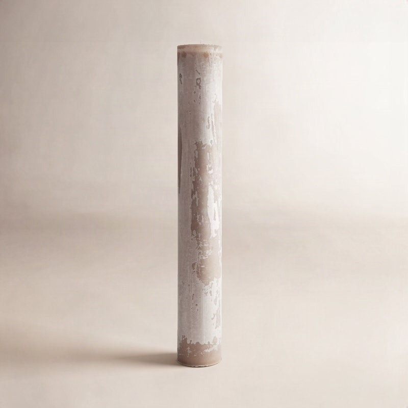 Bougie cylindrique sans parfum, H 27,5 po x l 4 po x P 4 po, Opaque