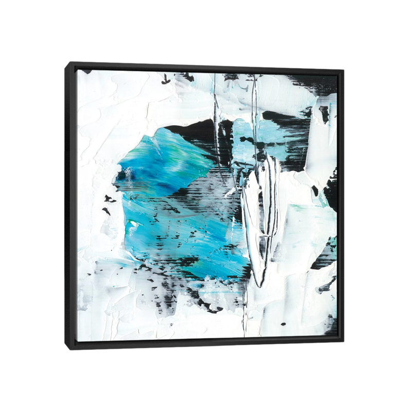 «Kinetic Form II» par Ethan Harper - reproduction d'art, H 37 po x l 37 po x P 1,5 po, Toile avec cadre noir, Pas de tapis