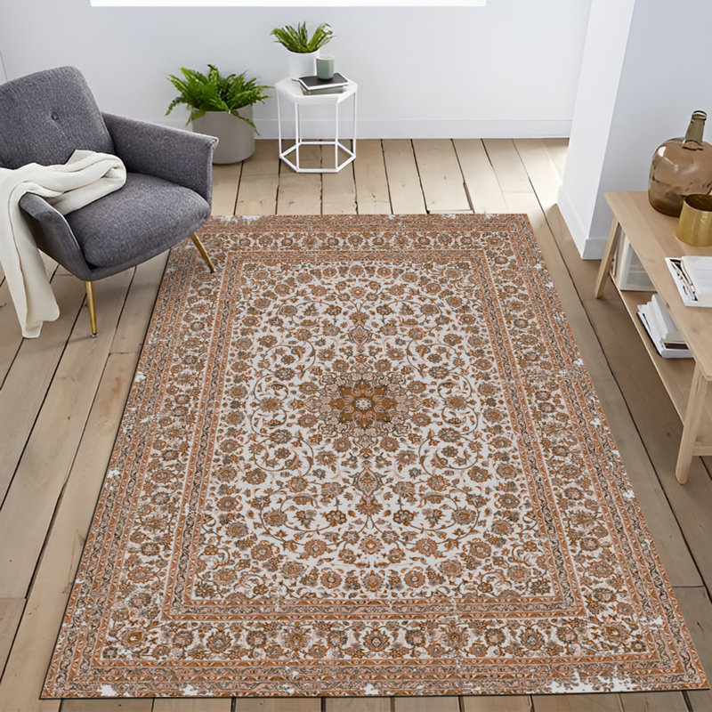 Sahair Performance Washable Oriental Indoor / Outdoor Rug, Rectangle 5'2" x 7'11"