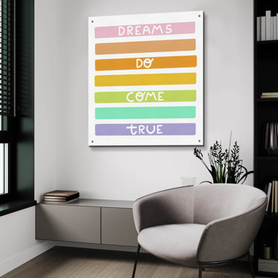 Art mural en verre épique «Dreams Do Come True» par Club Daydream, 36 po x 36 po Epic Art