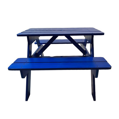 Solid Wood 'S Dining In Blue - Excellent For Puzzle Play And Eating For Fun Educational Purposes