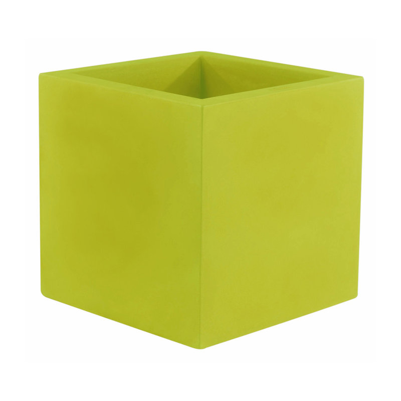 Nano Resin Pot Planter, 7" H x 7" W x 7" D, White