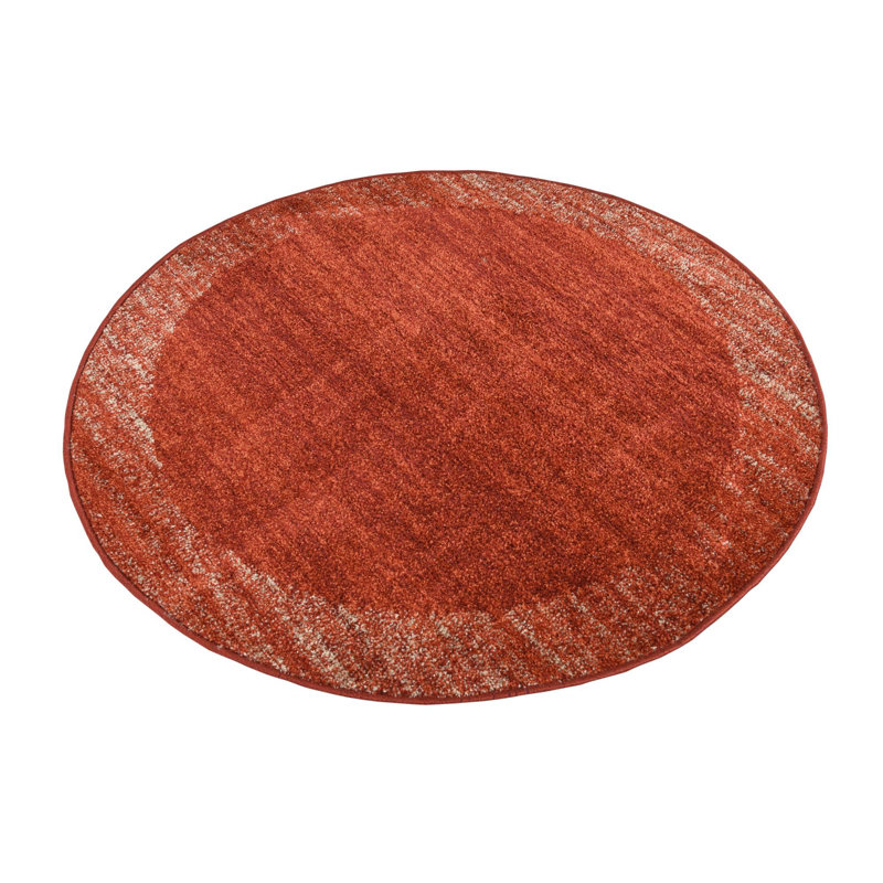 Tapis terre cuite Hermina, Rond 4 pi 1 po x 4 pi 1 po