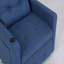Avec fauteuil inclinable avec canapé-lit 3-en-1 Canapé-lit escamotable Fauteuil-lit simple réglable avec ports USB, poche latérale, tissu en lin revêtu de bleu marine-1286623879