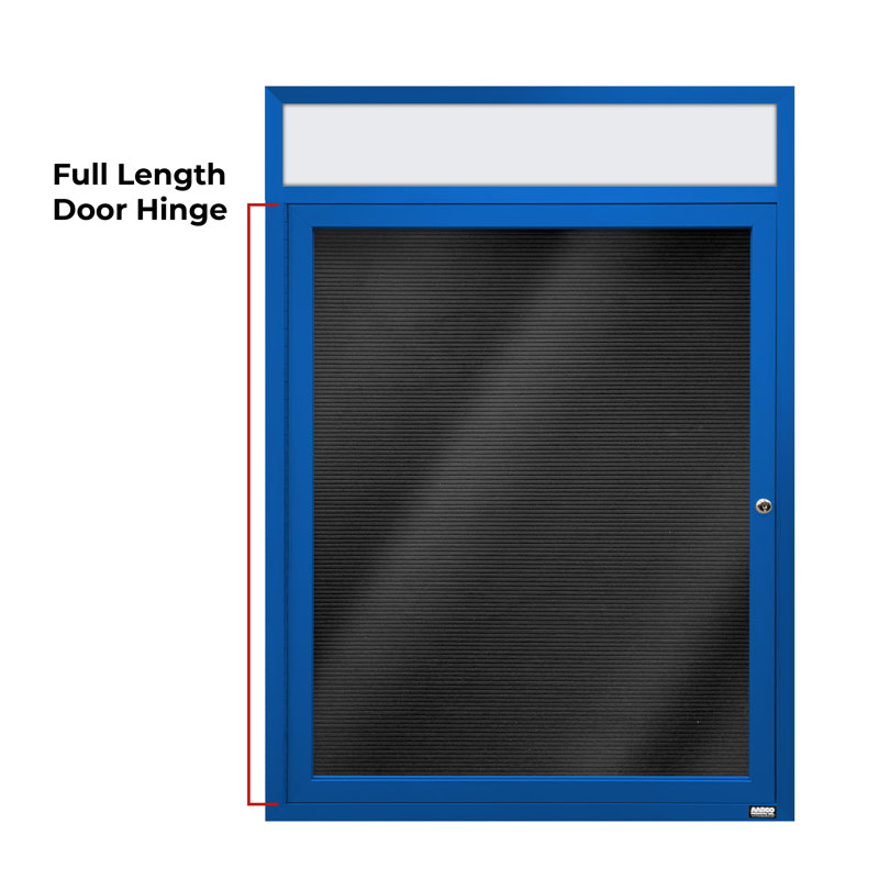 Carte à fixation murale délimitée directory cabinet, Bleu thermolaqué, Un, H 36 po x l 30 po