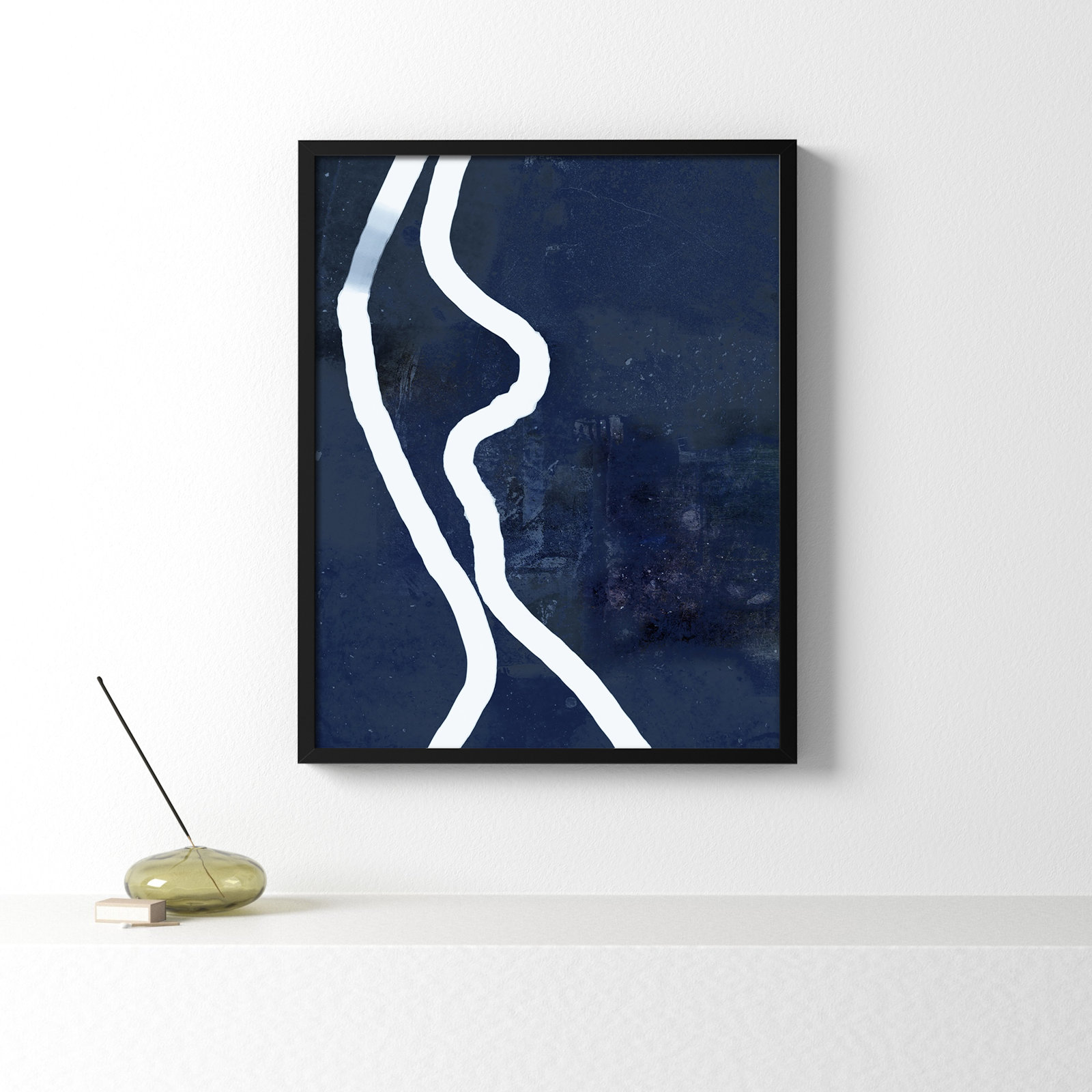 White Rope 2 by Jacques Pilon, Black, 25" H x 20" W x 1.25" D