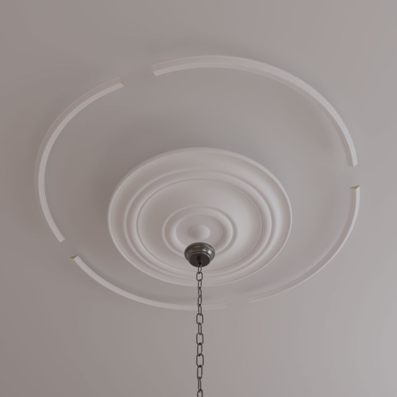 Ensemble d'anneaux de plafond traditionnel, H 50,375 po x l 50,375 po, Paquet de 4 (forme un cercle complet)