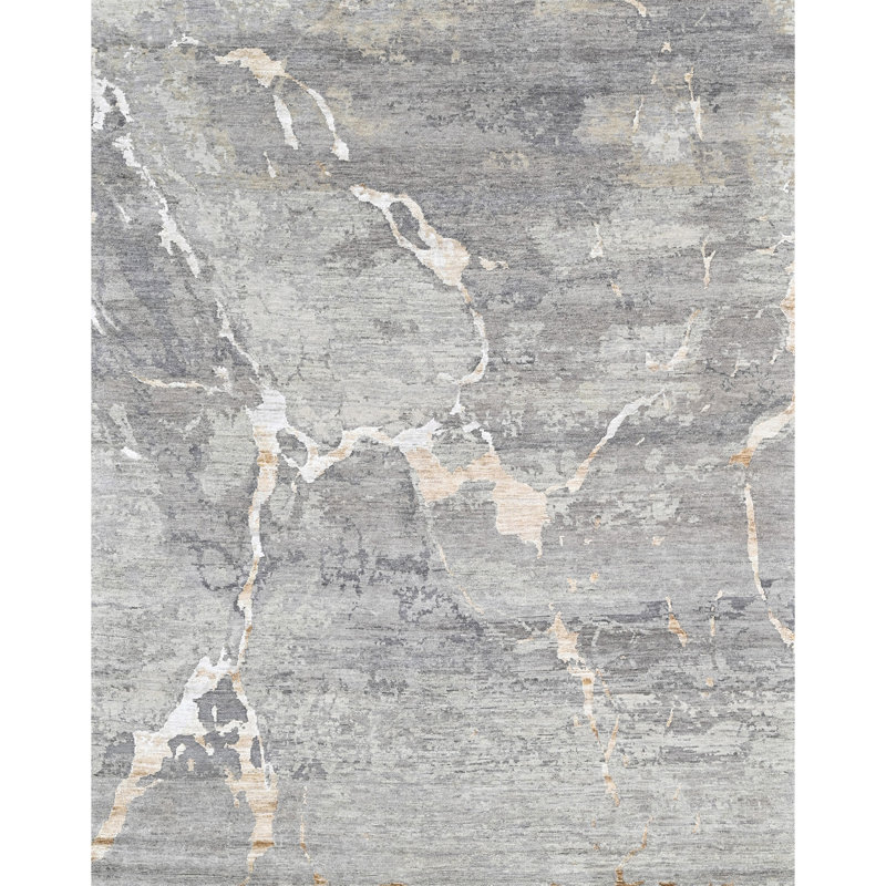 Handmade Wool Area Rug, Rectangle 5' x 8'