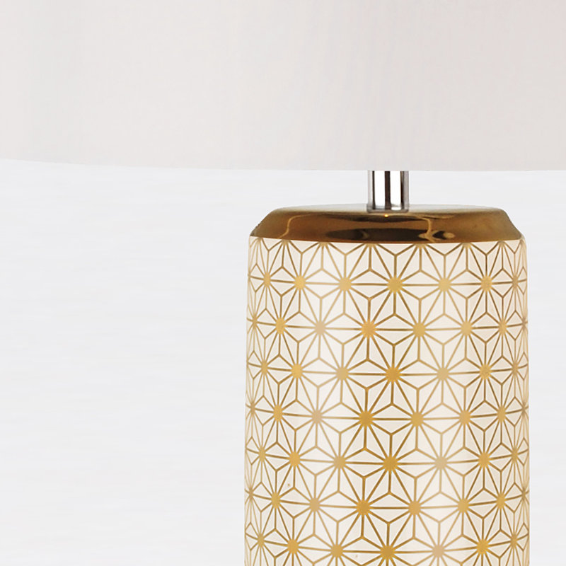 Totnes Ceramic Table Lamp, Gold