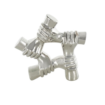 Cole And Grey Ceramic Gripping Hands Sculpture