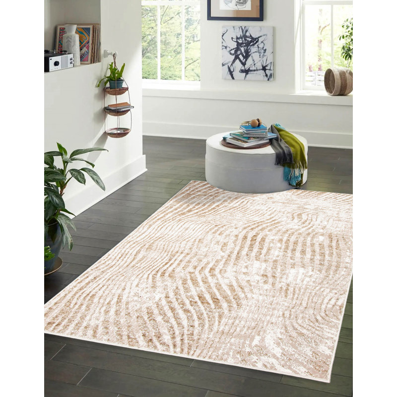 Metzli Ivory Rug, Rectangle 5' x 8'