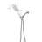 Chrome high pressure multi function with hand held shower faucet