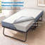 Lit d'appoint pliant portable de 96,5 cm (38 po) avec matelas de 12,7 cm (5 po) et roues verrouillables-1584513606