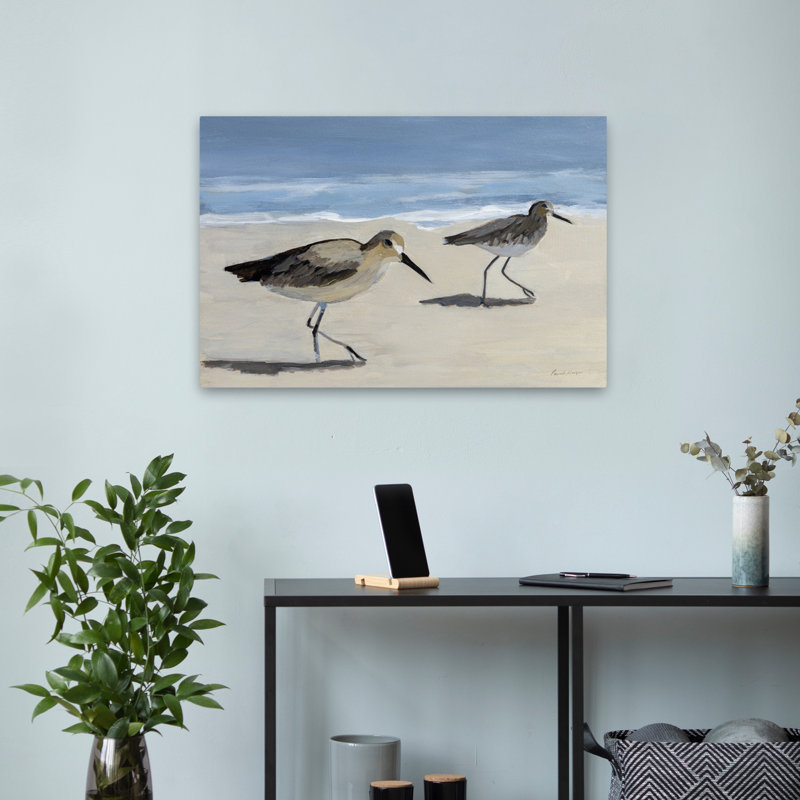 Pipes - Animal plage, oiseau beige, H 24 po x l 16 po