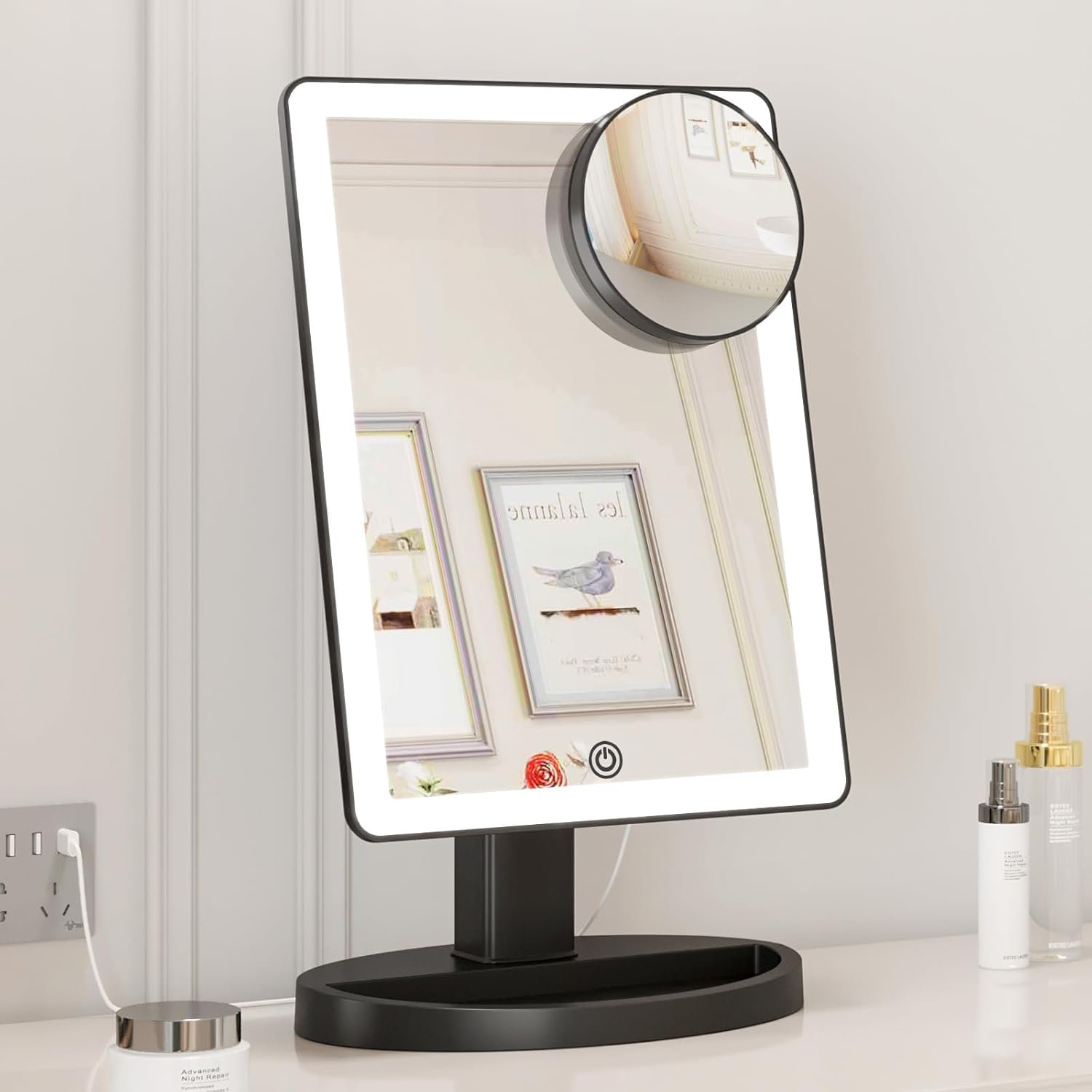 Wrought Studio™ Larged LED Lighted 10X Magnifying Portable Tabletop ...