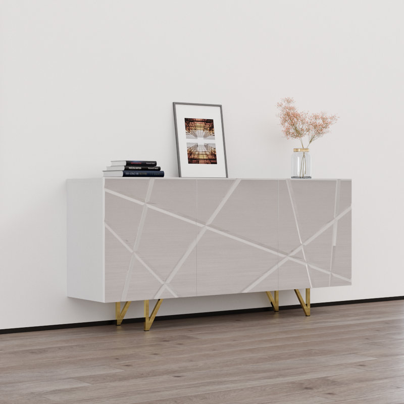Watchet 63" Sideboard with Matte Finish, White